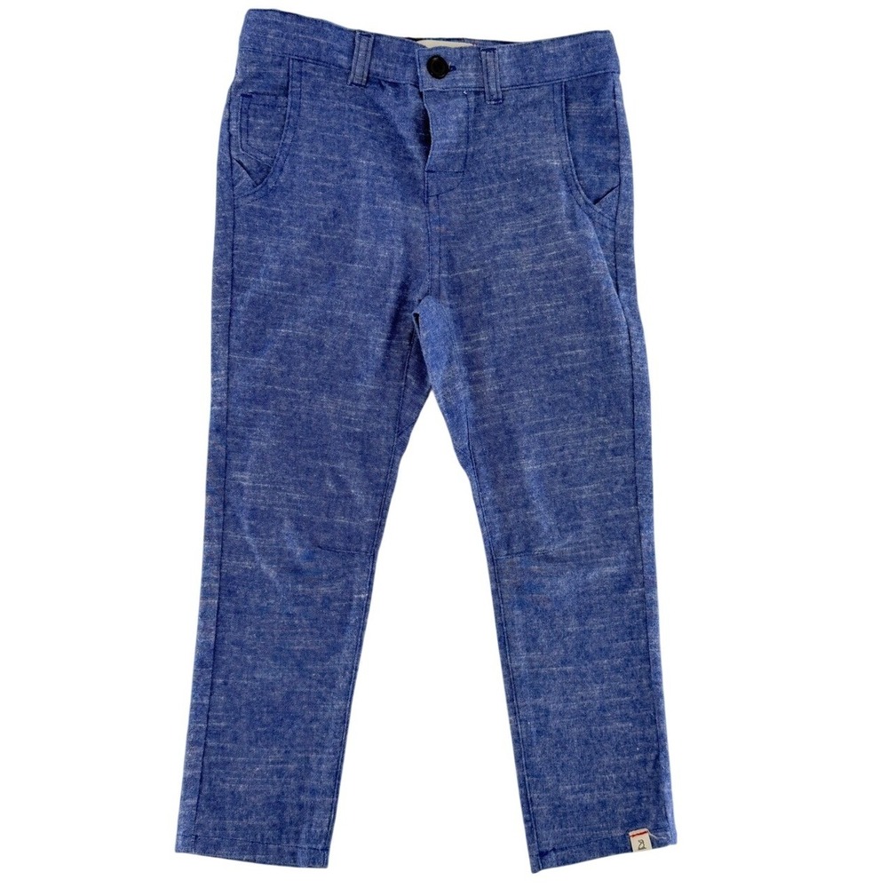 ME & HENRY Blue Chambray‎ Linen Blend Pants Toddler Kids Size 2/3Y